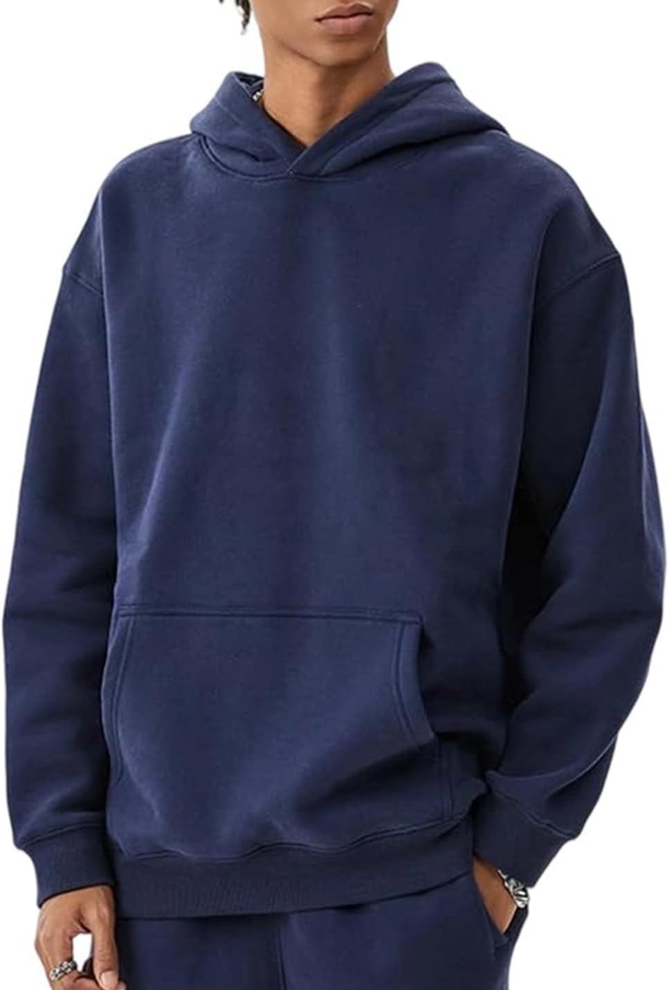 Men Hoodie Sweatshirt Loose Fit Fashion Pullover Casual Wear