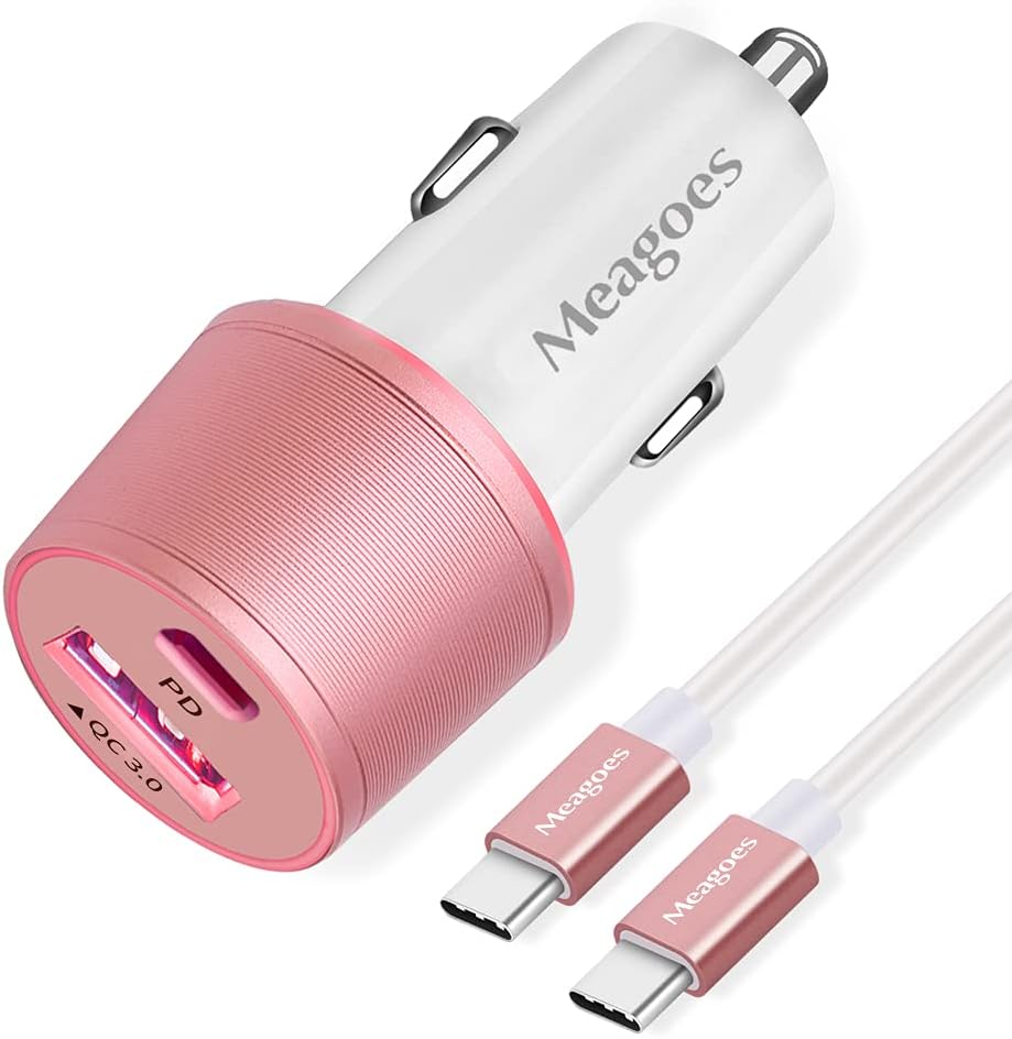 Meagoes 48W Fast USB C Car Charger for iPhone & Samsung