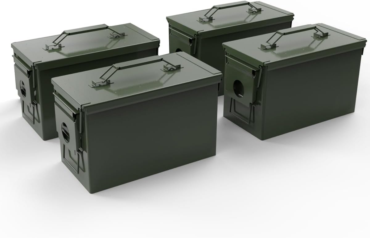 HARDROCK Ammo Can Metal Storage Box for Shotgun and Rifle