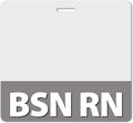 BSN RN Heavy Duty Horizontal Gray Badge Backer (100 Pack) - Clear Role
