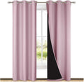 NICETOWN Blackout Curtains 80 in Long Lavender Pink - Full Light