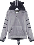 Cute Hooded Cat Ears Hoodie Women Pullover Jacket - Cozy Anime Style