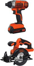 BLACK+DECKER 20V MAX Impact Driver Kit with 5-1/2 in Circular Saw