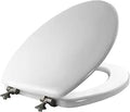 MAYFAIR 1844BNA Toilet Seat with Brushed Nickel Hinges - Elongated