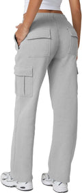 QINSEN Womens Medium Waist Baggy Elastic Waist Sweatpants - Cozy one