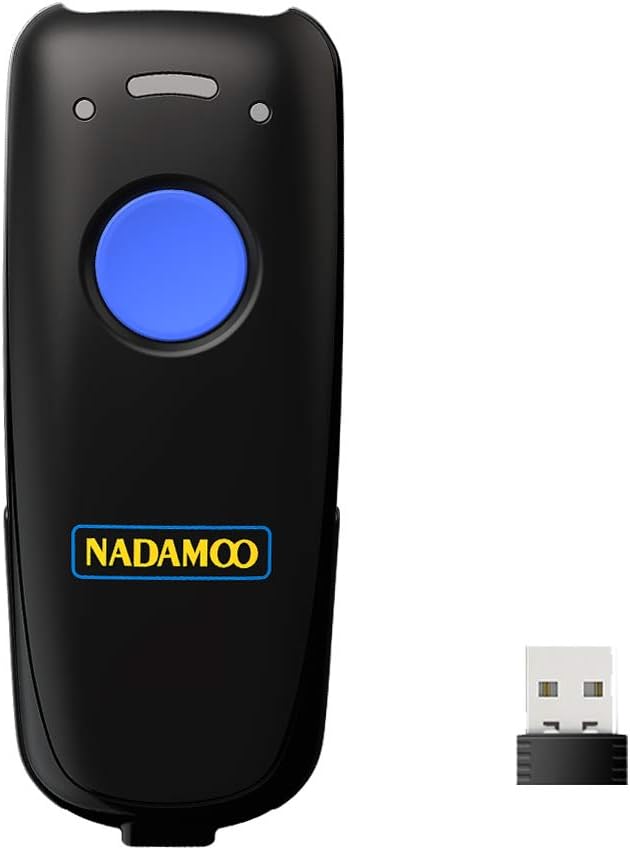 NADAMOO Wireless Barcode Scanner with Bluetooth & 3-in-1 Design