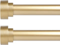 Gold Curtain Rods 2 Pack 36 to 88 in Adjustable Heavy Duty - Modern