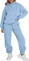 Women Two Piece Sweatsuit Tracksuit - Cozy Oversized Hoodie Set