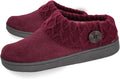 Clarks Women's Knit Scuff Slippers - Cozy Plush Fur Lining Shoes