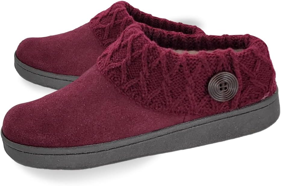 Clarks Women's Knit Scuff Slippers for Cozy Comfort and Style