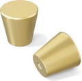Gold Cabinet Knobs 30 Pack Brushed Brass Small Round Knobs - Elegant