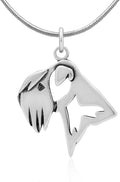 Sterling Silver Soft Coated Wheaten Terrier Pendant Head - Detailed
