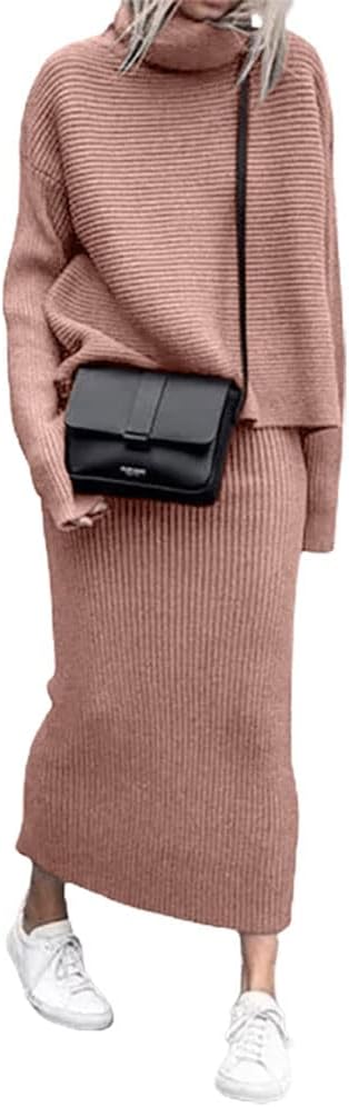 Chouyatou Women's Turtleneck 2 Piece Outfits for Stylish Looks