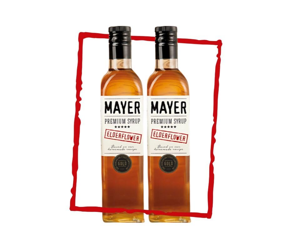 Mayer Premium Artisanal Elderflower Syrup for Cocktails & More