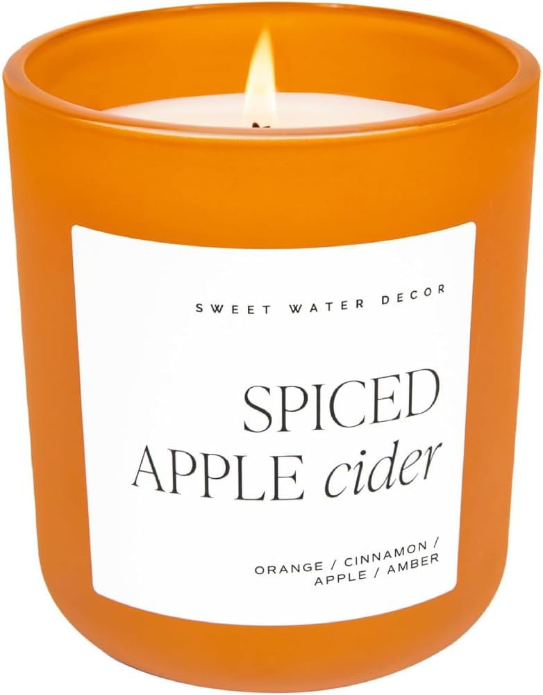 Spiced Apple Cider Soy Candle for Cozy Autumn Vibes