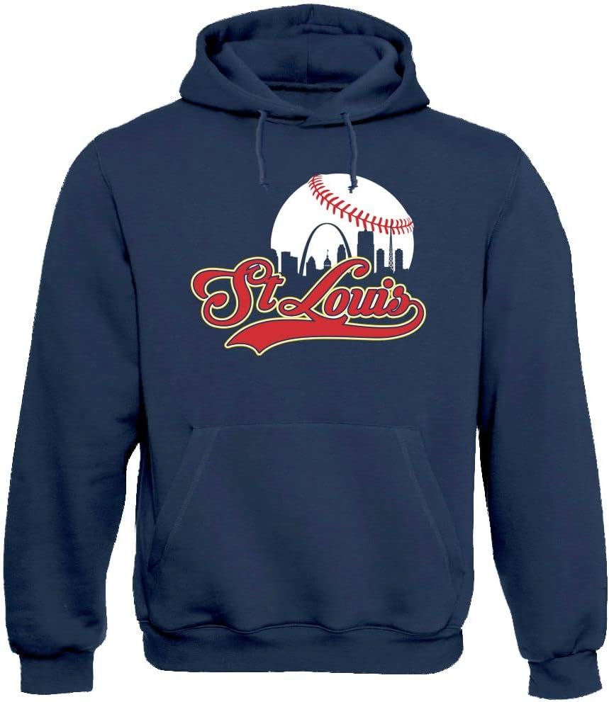 Xtreme Apparrel Cityscape Skyline Men's Hoodie for Baseball Fans