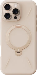 TORRAS 360 Spin Mag Stand Case for iPhone 16 Pro Max Desert Titanium