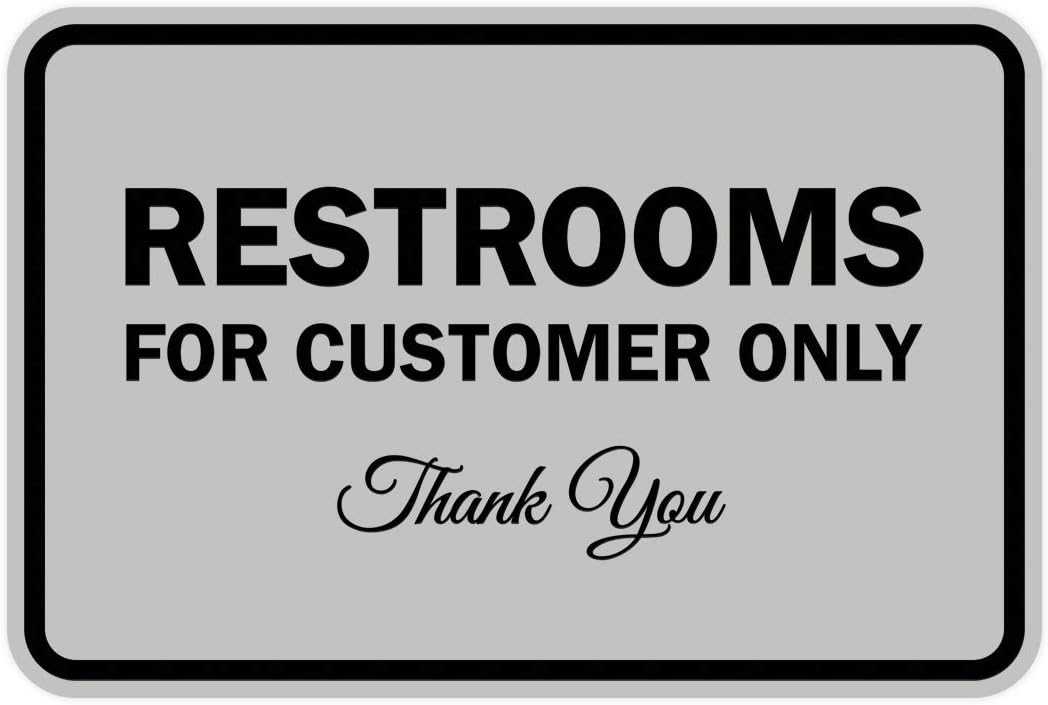 Classic Framed Restrooms Sign Medium 5 Pack for Customers