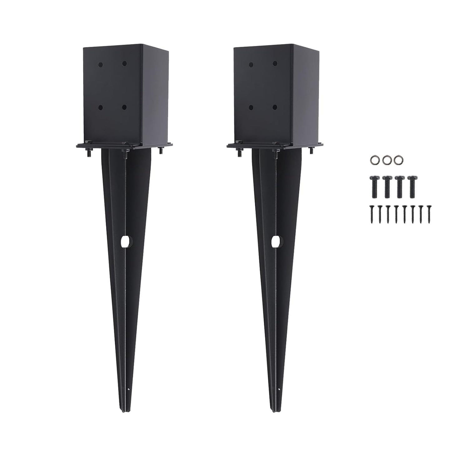2 Pcs 4x4 Fence Post Anchor Ground Spike for Durable Support