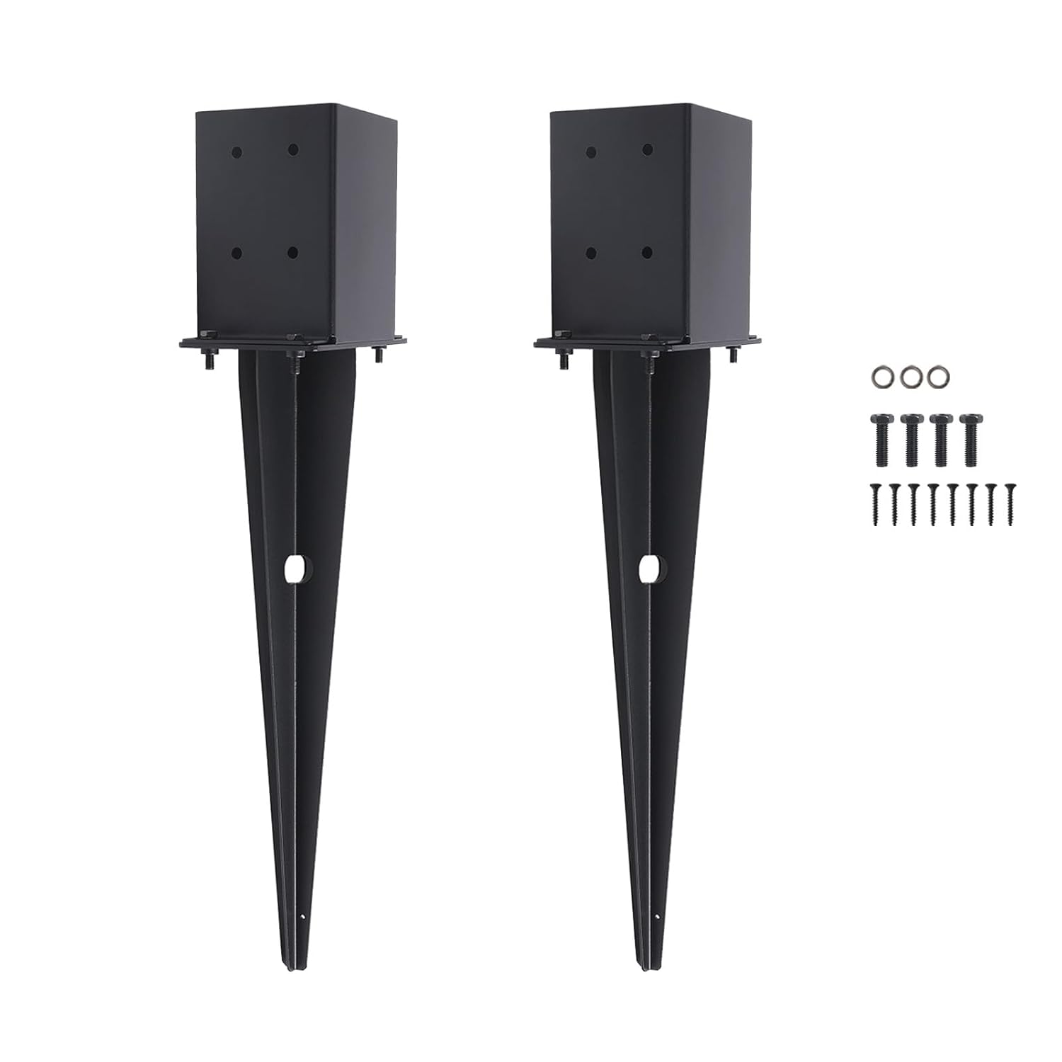 2 Pcs 4x4 Fence Post Anchor Ground Spike for Durable Support