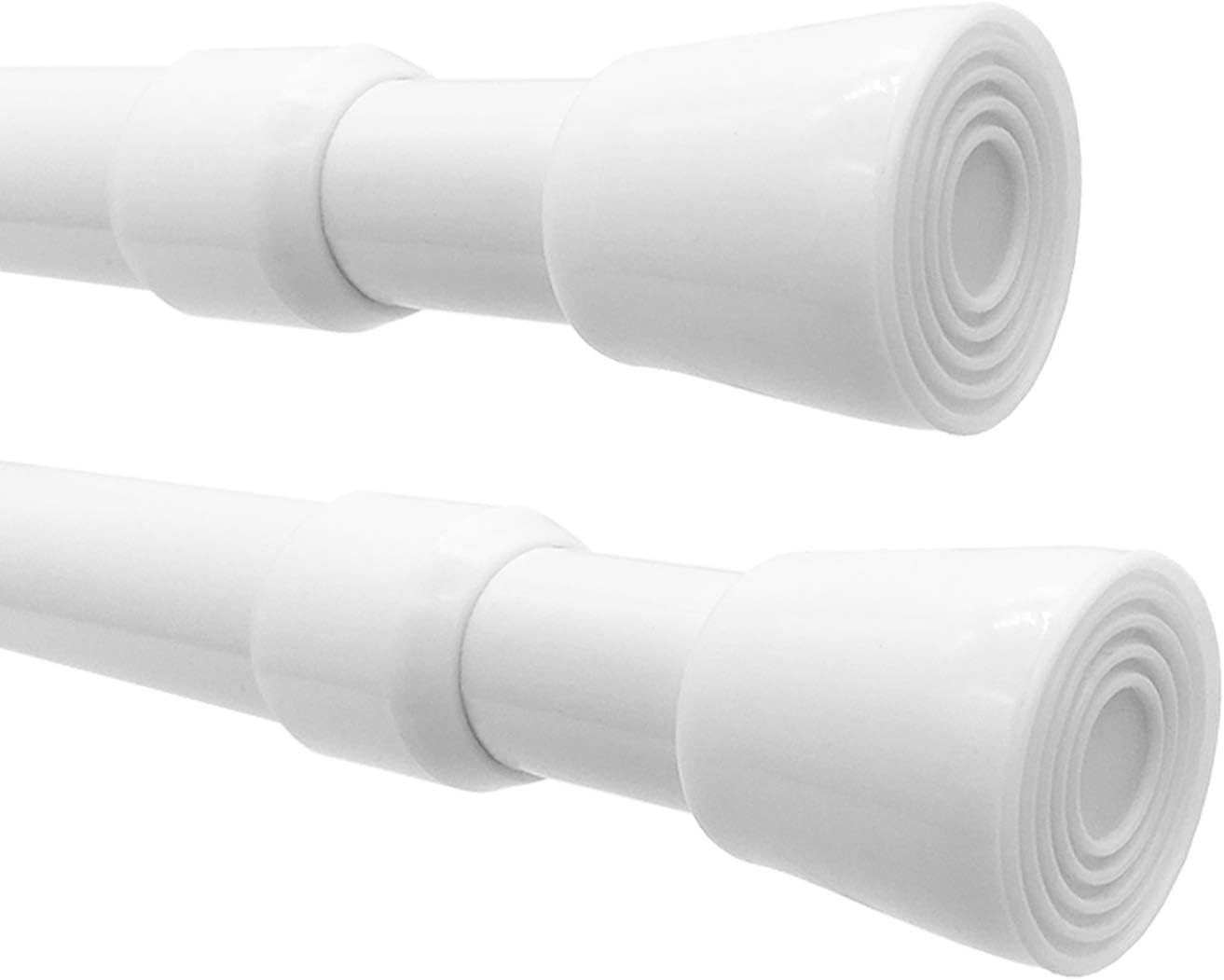Adjustable Rust-Resistant Shower Rods 41-75 White