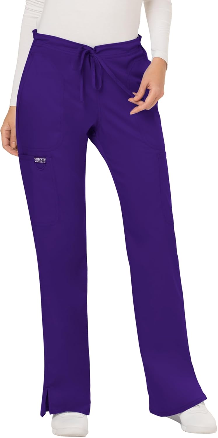 Cherokee Women Scrubs Pant Workwear Revolution Mid Rise Flare