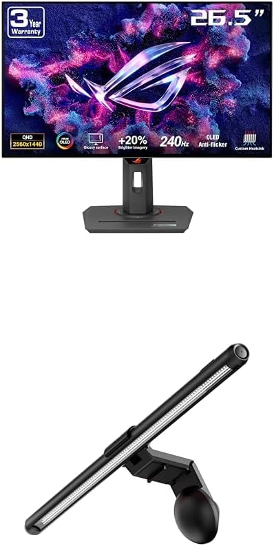 ASUS ROG Strix 27 1440P OLED Gaming Monitor with Light Bar