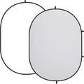 Collapsible 5x6.5ft White Grey Backdrop - Quick Fold Studio