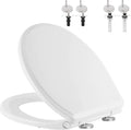 Hibbent Premium Round Toilet Seat with Quiet Close Feature