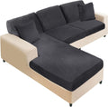NAISI Sectional Couch Covers 6-Piece Velvet Slipcover Set - Stretch