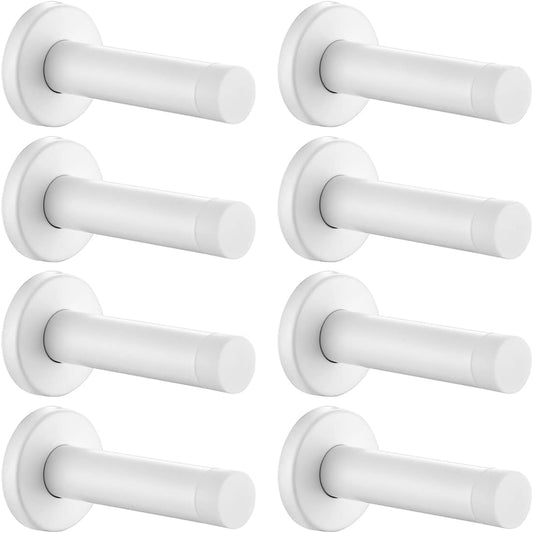 JQK Door Stopper White 304 Stainless Steel Sound Dampening Bumper