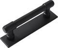 Black Cabinet Pull Backplate 3 in Center to Center - Matte Black