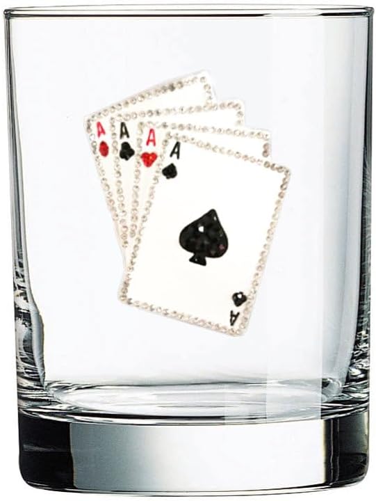 THE QUEENS' JEWELS Double Old Fashioned Glass - Bedazzled Bling for Her!