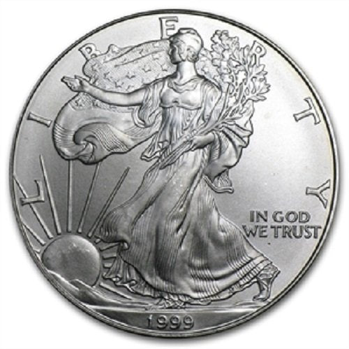 1999 American Silver Eagle Coin with Certificate of Authenticity