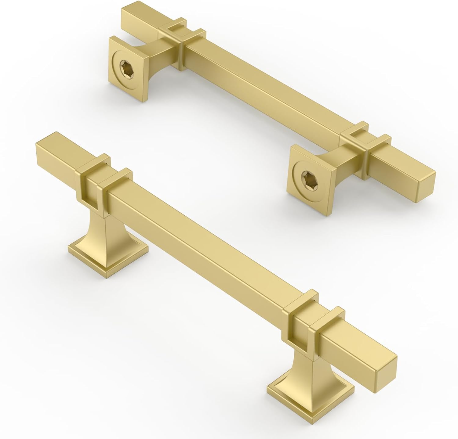 Asidrama 10 Pack 3.75 Inch Matte Brushed Gold Cabinet Handles