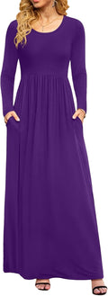 DB MOON Women Casual Long Sleeve Maxi Dress - Comfortable Everyday in