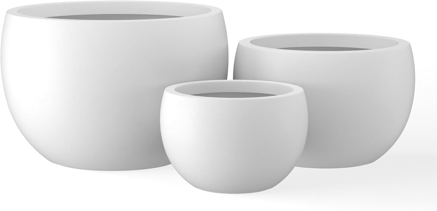 Stylish Concrete Planter Set of 3 for Indoor and Outdoor Use