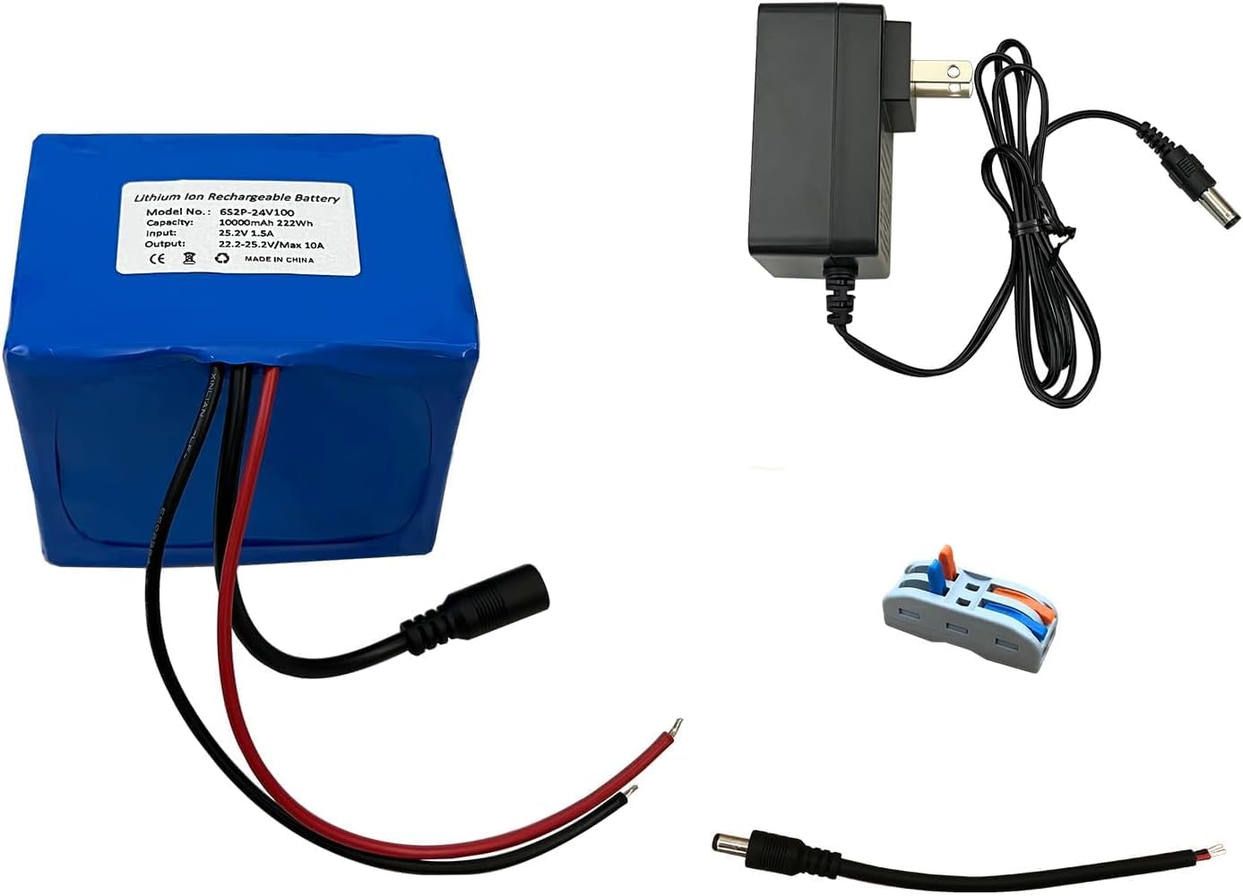 Seasider 24V 10Ah Rechargeable Lithium Battery for Devices