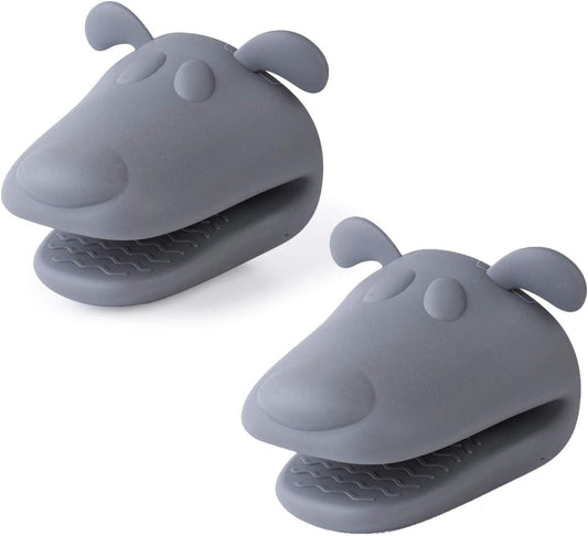 QTECLOR Heat Resistant Mini Oven Mitts - Silicone Cooking Essential