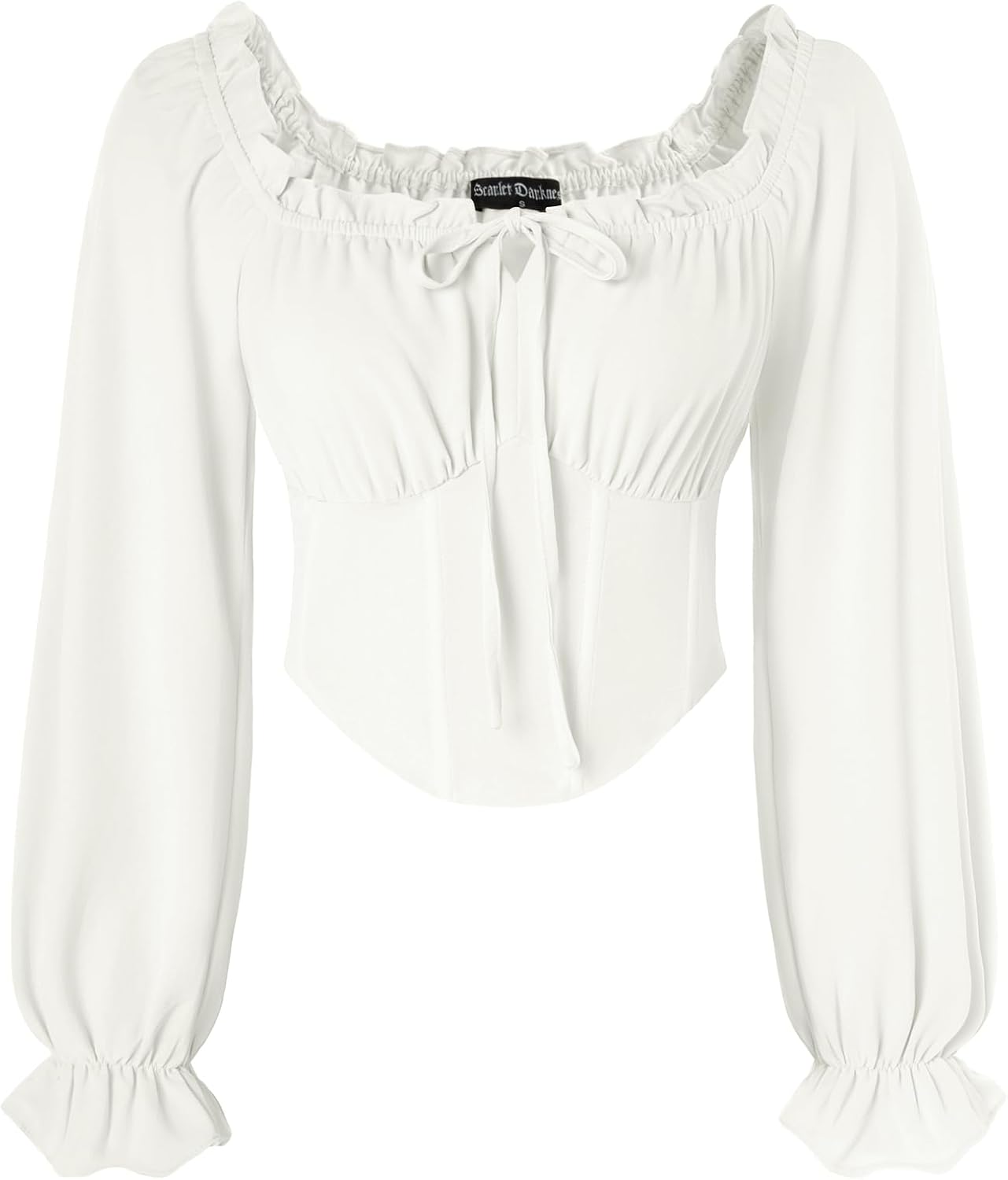 Scarlet Darkness Vintage Corset Tops for Women Renaissance Blouse