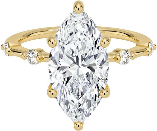 Moissanite Ring 3 Ct by AR Moissanite - Hidden Halo Design