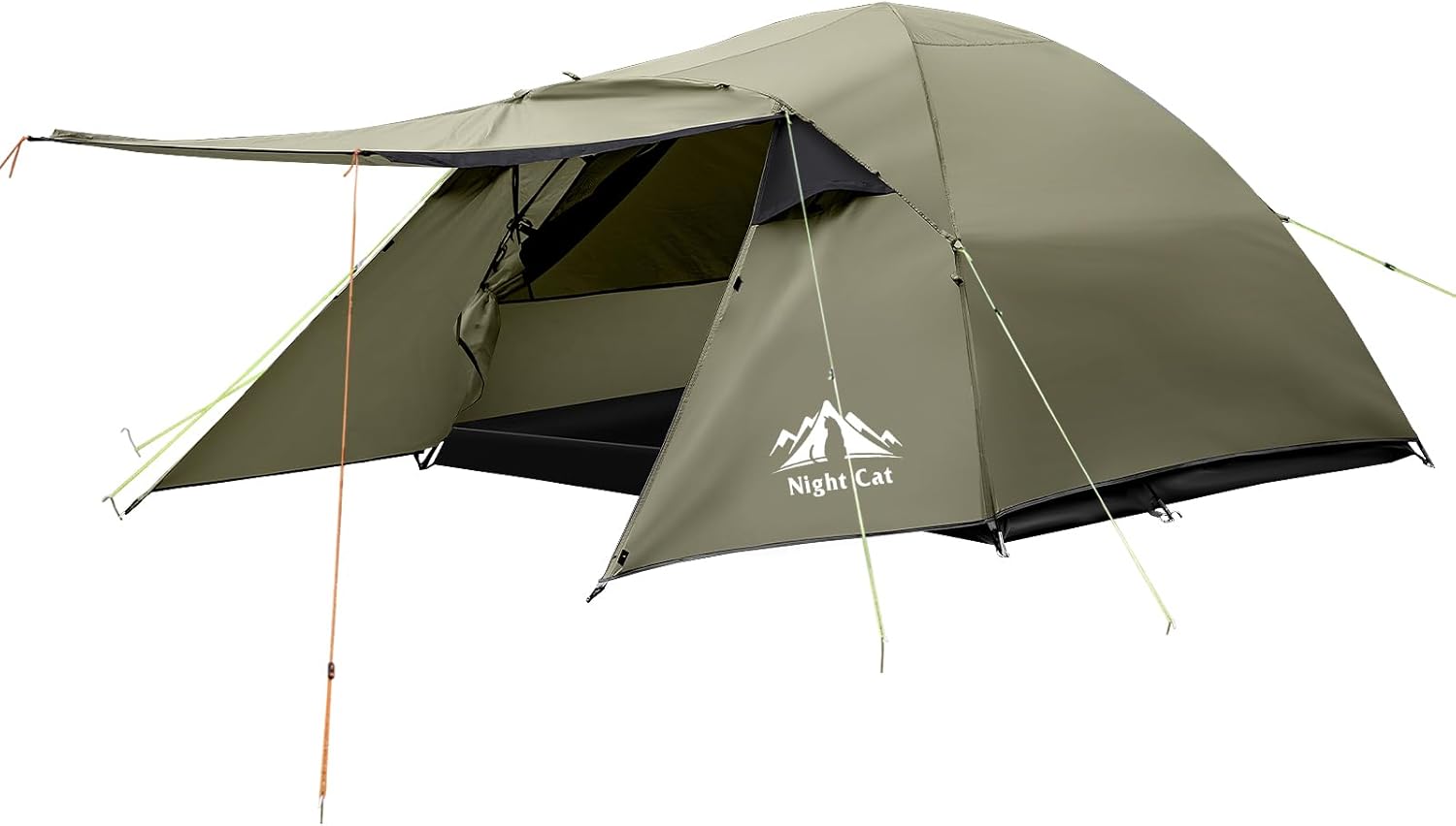 Night Cat 2-3 Person Waterproof Camping Tent with Porch