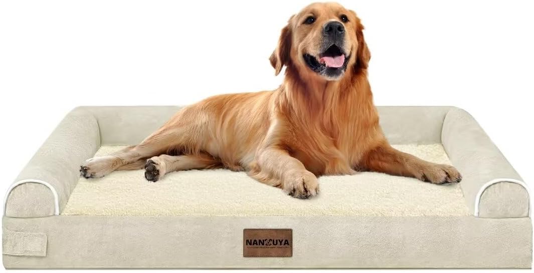 Large Dog Bed Orthopedic Washable for Big Dogs with Bolster