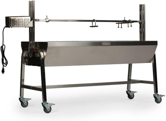 25W Stainless Steel BBQ Rotisserie Grill for Large Game Cooking