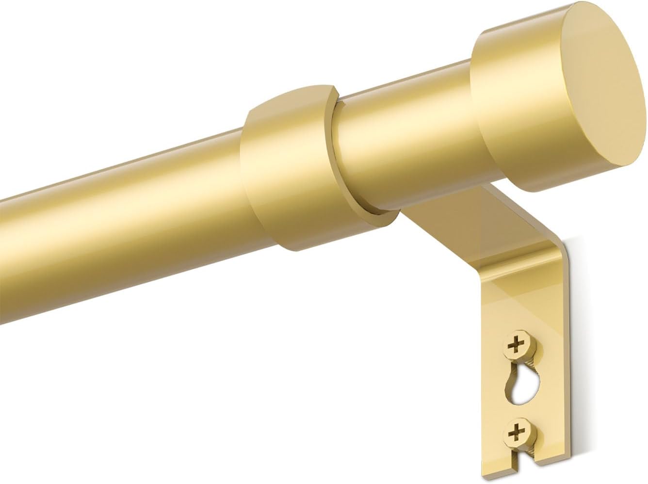 Gold Adjustable Curtain Rods, 16-88'' Window Coverage