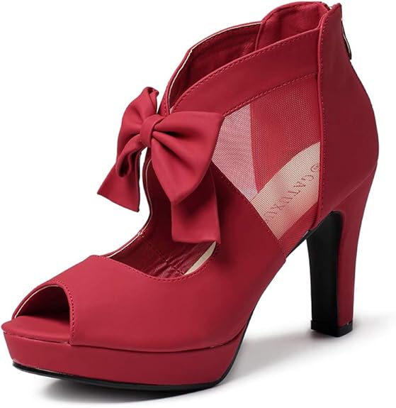 GATUXUS Open Toe Women Platform High Heel Shoes for Style