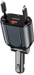 Retractable Car Charge 4 in 1 Fast Car Phone Charger Adapter - 63W PD