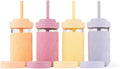 Kids + Toddler 12oz Glass Mason Jar 4 Pack - Spill Resistant Cups