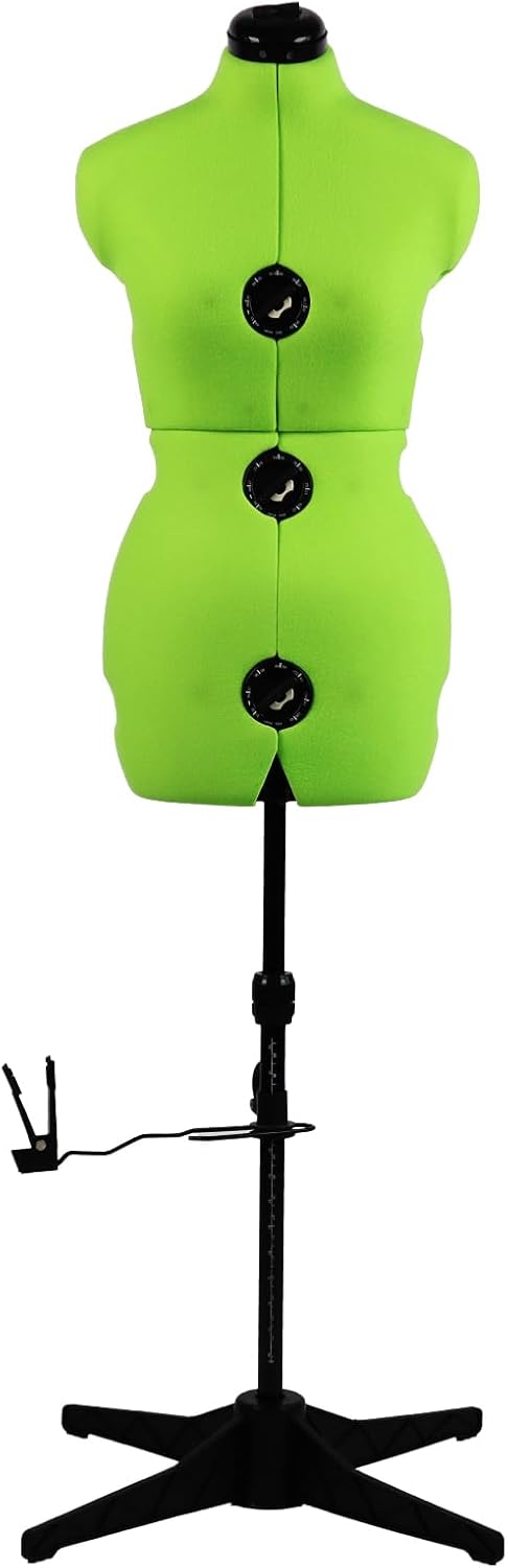 Neon Green Adjustable Dress Form Mannequin for Sewing Projects