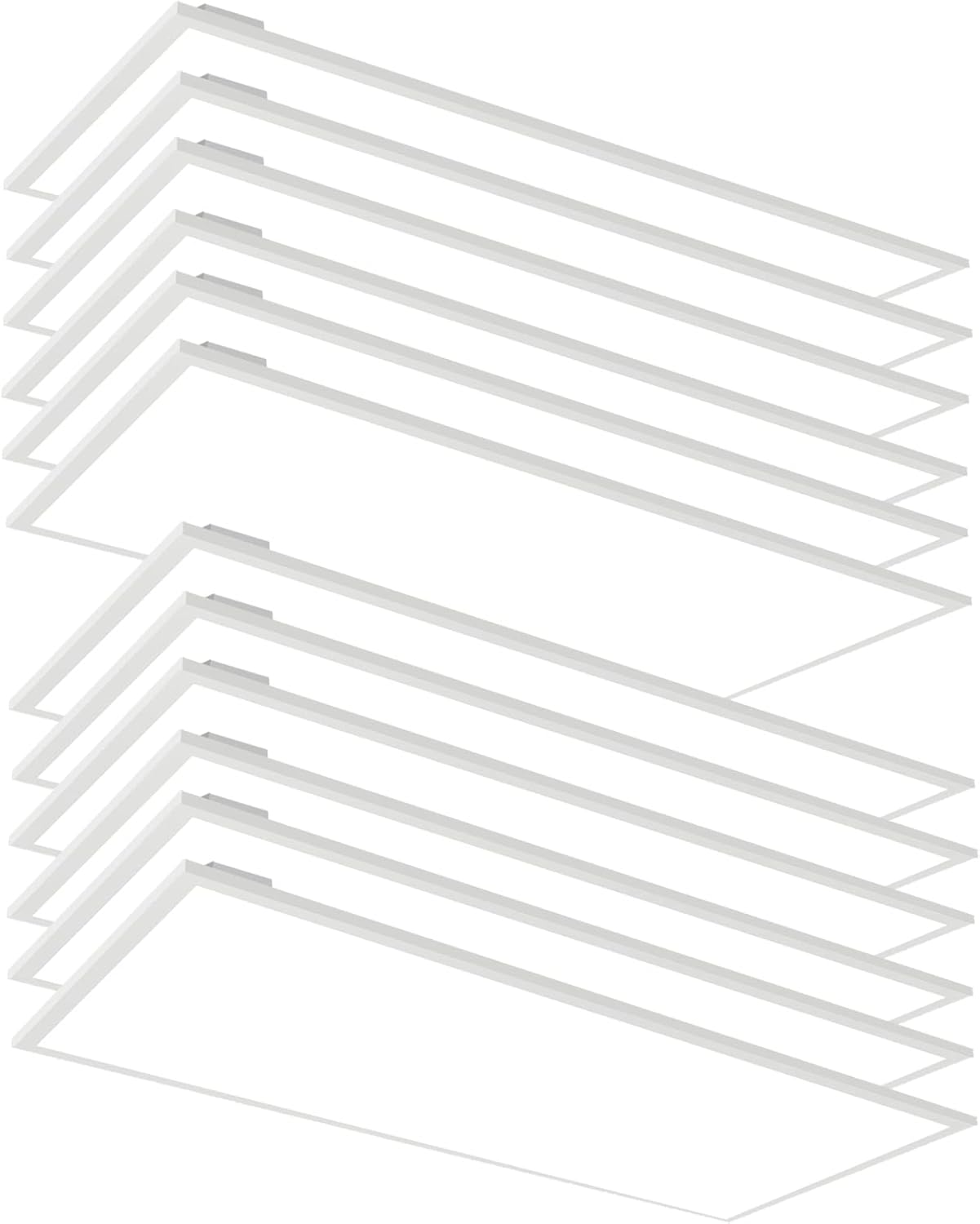 12PCS 2x4 LED Flat Panel Troffer Light for Bright Spaces